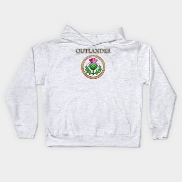 Outlander Thistle Kids Hoodie by ShawnaMac